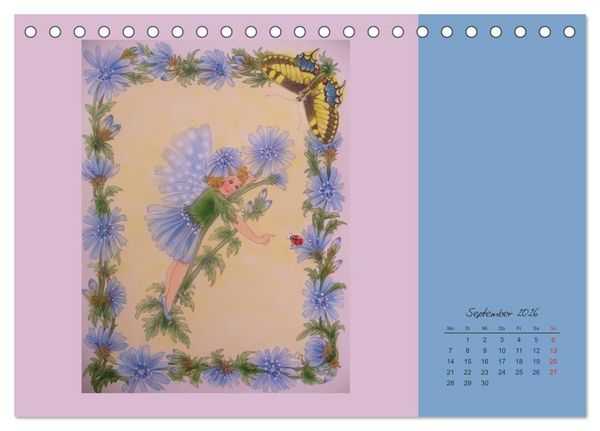 Produktbild: Blumen Elfen (Tischkalender 2026 DIN A5 quer), CALVENDO Monatskalender