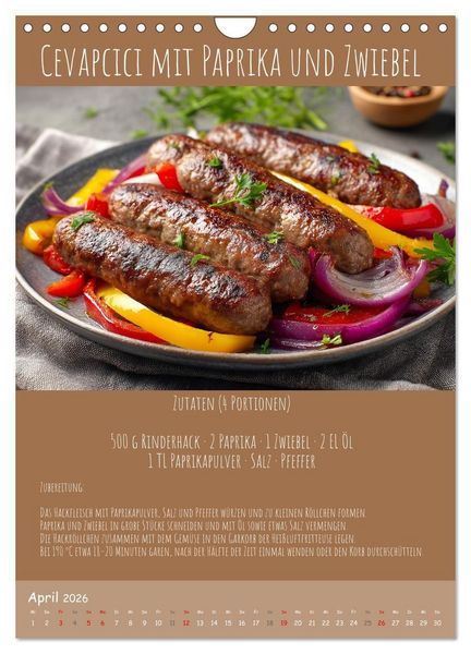 Produktbild: REZEPTE - Kochen in der Hei&szlig;luftfritteuse (Wandkalender 2026 DIN A4 hoch), CALVENDO Monatskalender