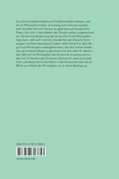 Produktbild: Philosophie und Universit&auml;t
