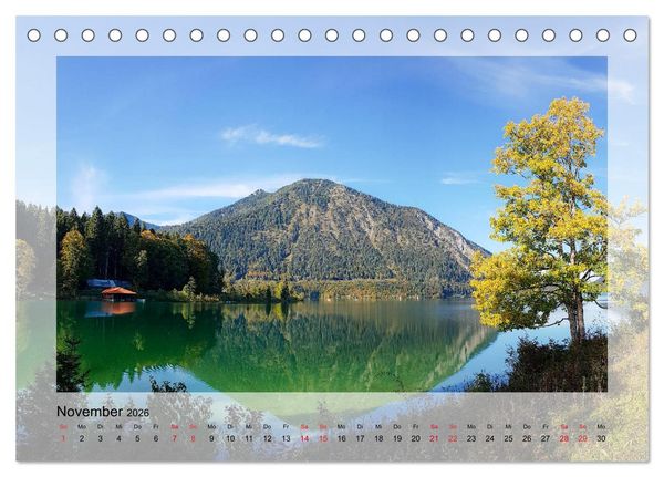 Produktbild: Walchensee (Tischkalender 2026 DIN A5 quer), CALVENDO Monatskalender