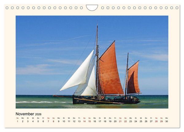 Produktbild: Unter vollen Segeln Traditionssegler auf der Ostsee (Wandkalender 2026 DIN A4 quer), CALVENDO Monatskalender