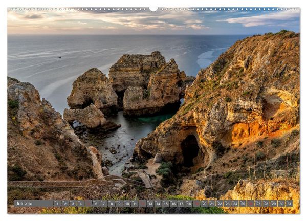Produktbild: Die Algarve - Portugals m&auml;rchenhafte Felsenk&uuml;ste (hochwertiger Premium Wandkalender 2026 DIN A2 quer), Kunstdruck in Hochglanz