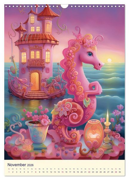 Produktbild: Rosa Traumland. Zauberhafte Wunderwelt (Wandkalender 2026 DIN A3 hoch), CALVENDO Monatskalender