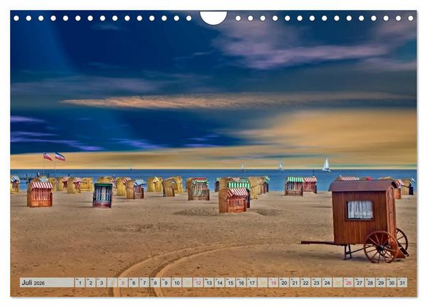 Produktbild: Strandvergn&uuml;gen - an Nordsee und Ostsee (Wandkalender 2026 DIN A4 quer), CALVENDO Monatskalender
