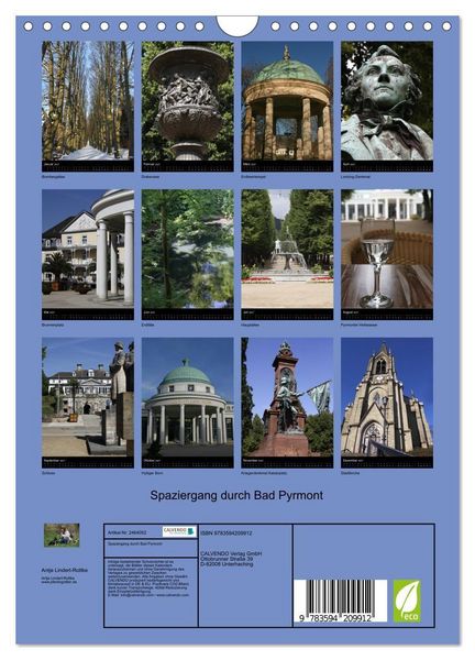 Produktbild: Spaziergang durch Bad Pyrmont (Wandkalender 2027 DIN A4 hoch), CALVENDO Monatskalender
