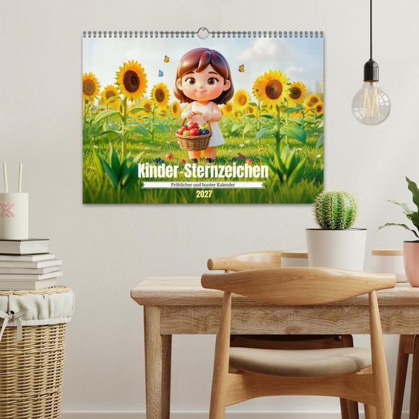 Produktbild: Kinder‑Sternzeichen - Fr&ouml;hlicher und bunter Kalender (Wandkalender 2027 DIN A3 quer), CALVENDO Monatskalender