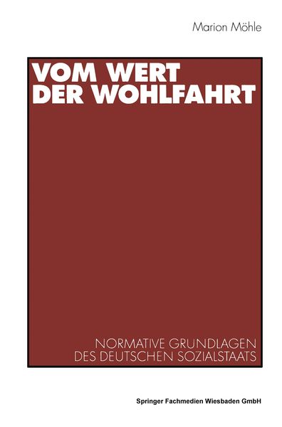 Vom Wert der Wohlfahrt, Taschenbuch von Marion Möhle, VS Verlag für Sozialwissenschaften, 9783531137209