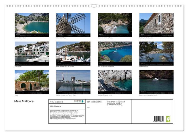 Produktbild: Mein Mallorca (Wandkalender 2026 DIN A2 quer), CALVENDO Monatskalender