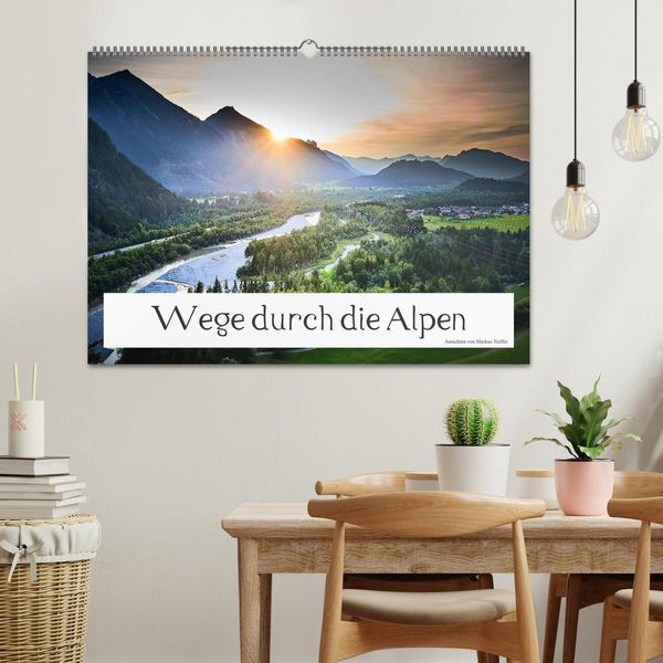 Produktbild: Wege durch die Alpen (Wandkalender 2026 DIN A2 quer), CALVENDO Monatskalender