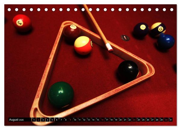 Produktbild: Billard. Konzentration - Sport - Spannung (Tischkalender 2026 DIN A5 quer), CALVENDO Monatskalender