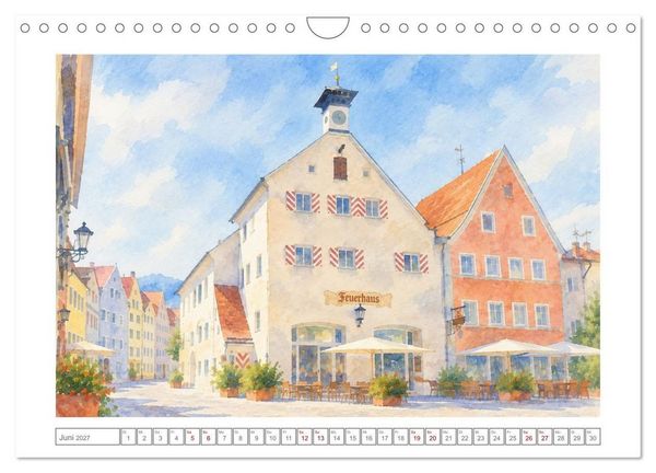Produktbild: Idyllisches F&uuml;ssen (Wandkalender 2027 DIN A4 quer), CALVENDO Monatskalender