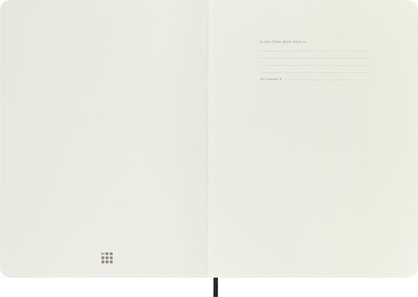 Produktbild: Moleskine Vegea Boa Notizbuch, XL, liniert, weicher Einband, schwarz, in Box