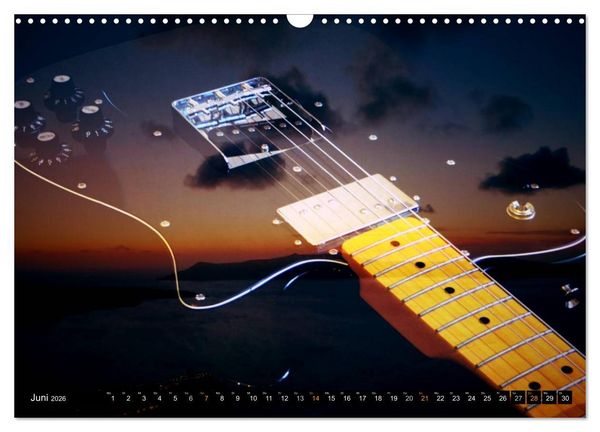 Produktbild: Mystische Gitarren (Wandkalender 2026 DIN A3 quer), CALVENDO Monatskalender