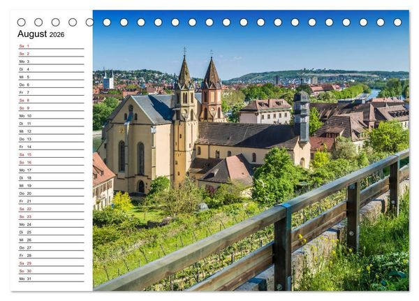 Produktbild: W&Uuml;RZBURG Historisches Stadtherz (Tischkalender 2026 DIN A5 quer), CALVENDO Monatskalender