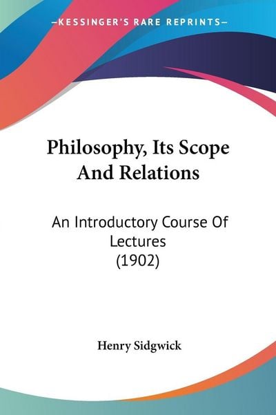 Produktbild: Philosophy, Its Scope And Relations