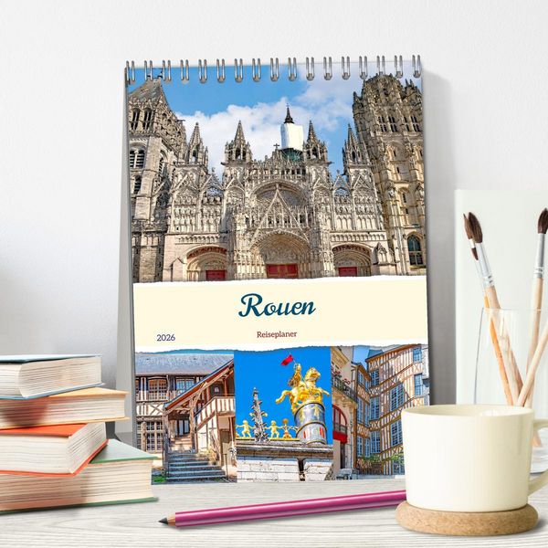 Produktbild: Rouen - Reiseplaner (Tischkalender 2026 DIN A5 hoch), CALVENDO Monatskalender