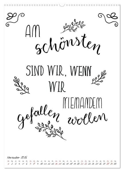 Produktbild: Spruch-Reich-handgeschriebene Spr&uuml;che von frech bis weise (hochwertiger Premium Wandkalender 2026 DIN A2 hoch), Kunstdruck in Hochglanz