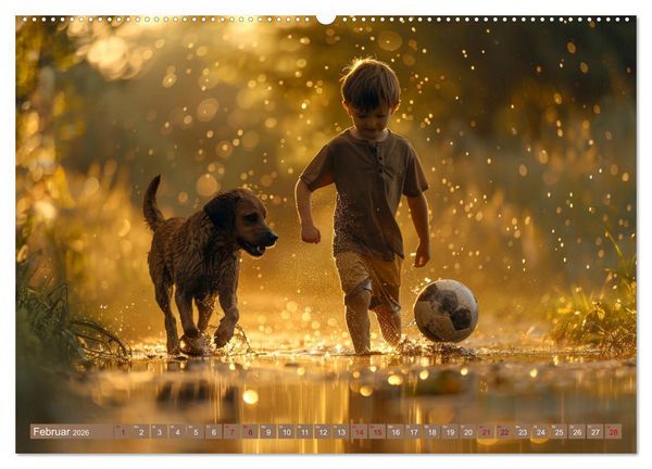 Produktbild: Fu&szlig;ball im Blut (Wandkalender 2026 DIN A2 quer), CALVENDO Monatskalender
