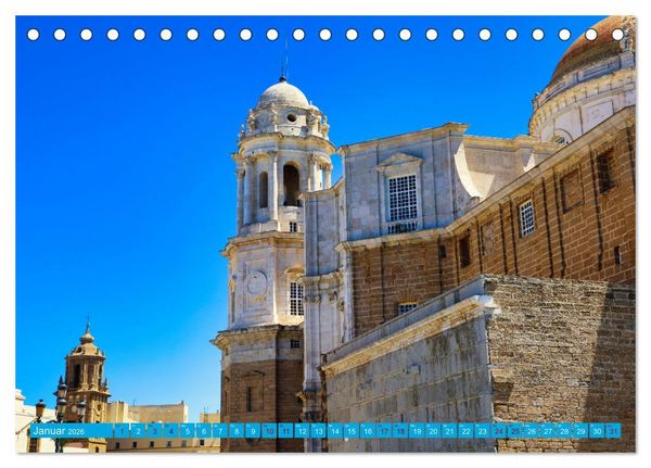 Produktbild: C&aacute;diz Sp&uuml;re die frische Meeresbrise (Tischkalender 2026 DIN A5 quer), CALVENDO Monatskalender