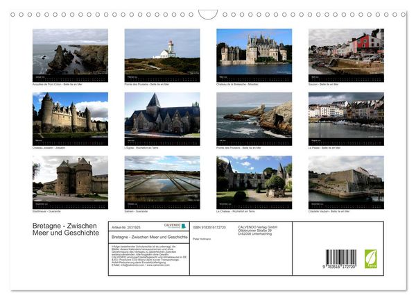 Produktbild: Bretagne - Zwischen Meer und Geschichte (Wandkalender 2026 DIN A3 quer), CALVENDO Monatskalender
