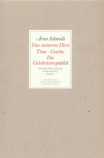 Produktbild: Bargfelder Ausgabe. Werkgruppe I. Romane, Erz&auml;hlungen, Gedichte, Juvenilia