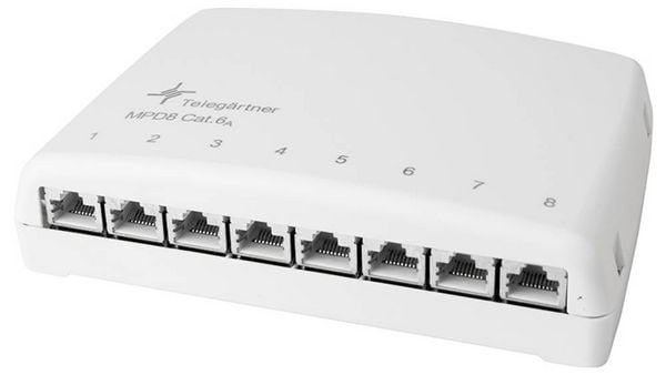Produktbild: Teleg&auml;rtner 100006984 Verteiler CAT 6a Wei&szlig;