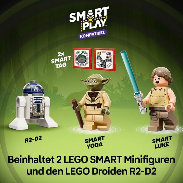 Produktbild: LEGO Star Wars 75422 SMART Play: Jedi-Training an Yodas H&uuml;tte, Spielzeug
