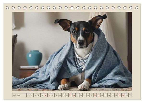 Produktbild: Historische Hundetage (Tischkalender 2026 DIN A5 quer), CALVENDO Monatskalender
