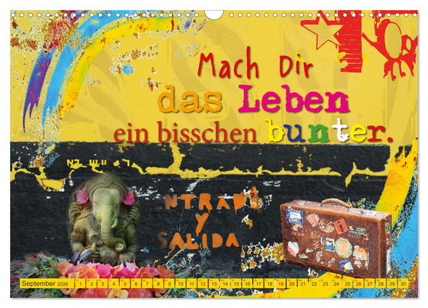 Produktbild: Leben ist das mit den fr&ouml;hlichen Farben (Wandkalender 2026 DIN A3 quer), CALVENDO Monatskalender