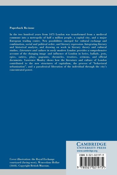 Produktbild: Literature and Culture in Early Modern London
