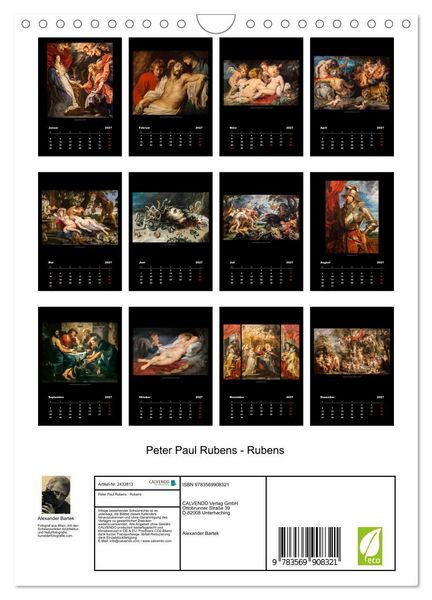 Produktbild: Peter Paul Rubens - Rubens (Wandkalender 2027 DIN A4 hoch), CALVENDO Monatskalender