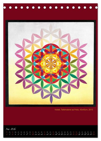 Produktbild: Die heilige Blume des Lebens - Mandalas von Istvan Seidel (Tischkalender 2026 DIN A5 hoch), CALVENDO Monatskalender