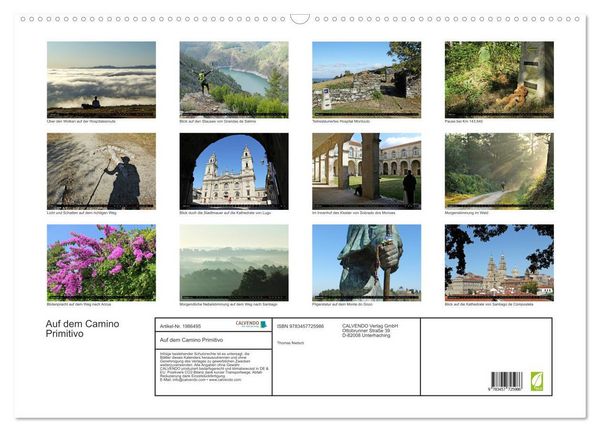 Produktbild: Auf dem Camino Primitivo (Wandkalender 2026 DIN A2 quer), CALVENDO Monatskalender