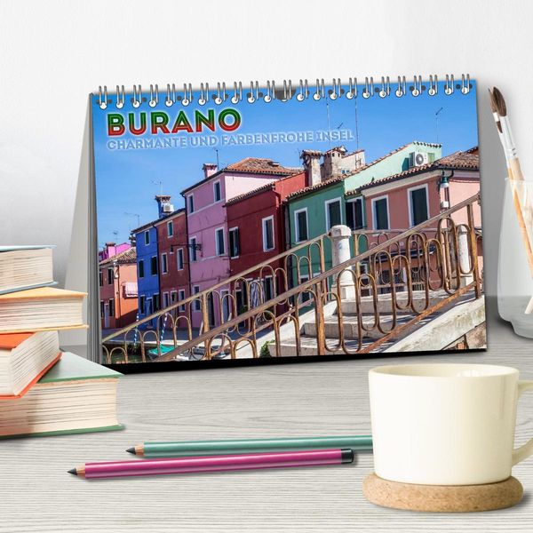 Produktbild: BURANO Charmante und farbenfrohe Insel (Tischkalender 2026 DIN A5 quer), CALVENDO Monatskalender