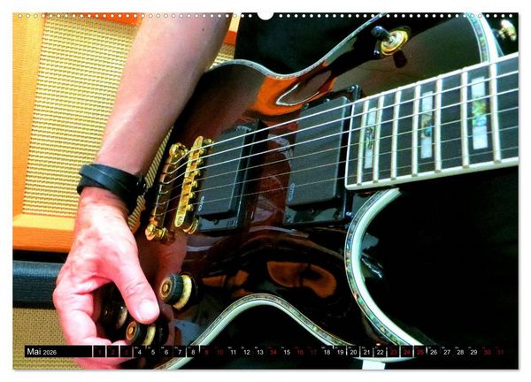 Produktbild: Gitarren und Amps - abgerockt (hochwertiger Premium Wandkalender 2026 DIN A2 quer), Kunstdruck in Hochglanz