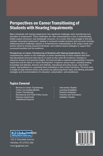 Produktbild: Perspectives on Career Transitioning of Students with Hearing Impairments