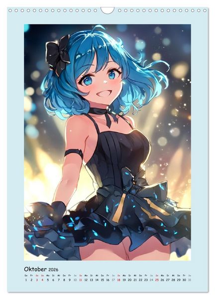Produktbild: Manga Party-Girls. Singende und tanzende Stars (Wandkalender 2026 DIN A3 hoch), CALVENDO Monatskalender
