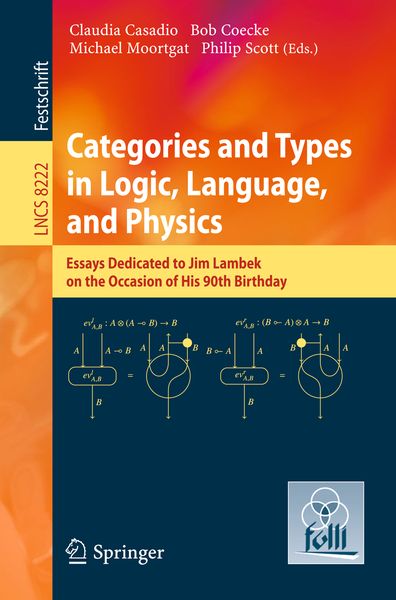 Produktbild: Categories and Types in Logic, Language, and Physics