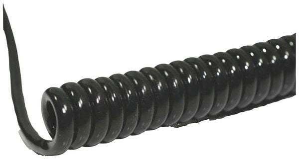 Produktbild: BKL Electronic 1506212 Spiralkabel Li12Y11Y 400mm / 1600mm 4 x 0.50mm&sup2; Schwarz 1St.