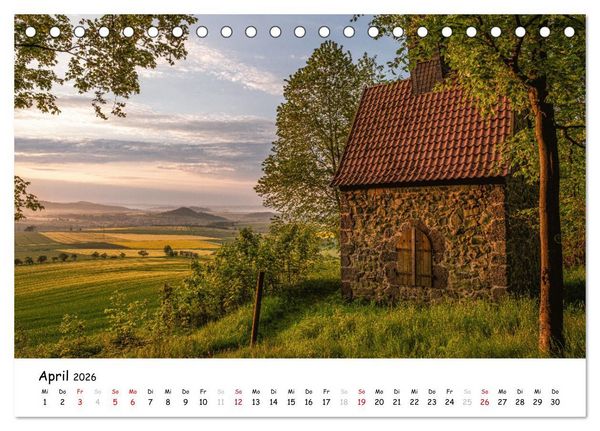 Fotogenes Nordhessen (Tischkalender 2026 DIN A5 quer), CALVENDO Monatskalender