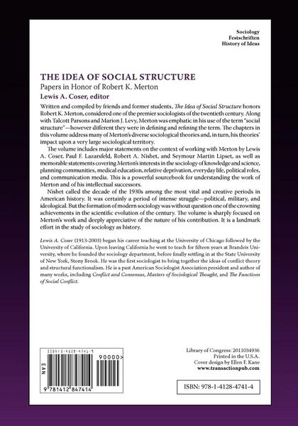Produktbild: The Idea of Social Structure