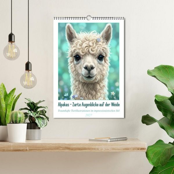 Produktbild: Alpakas - Zarte Augenblicke auf der Weide (Wandkalender 2027 DIN A3 hoch), CALVENDO Monatskalender