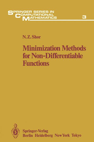 Produktbild: Minimization Methods for Non-Differentiable Functions