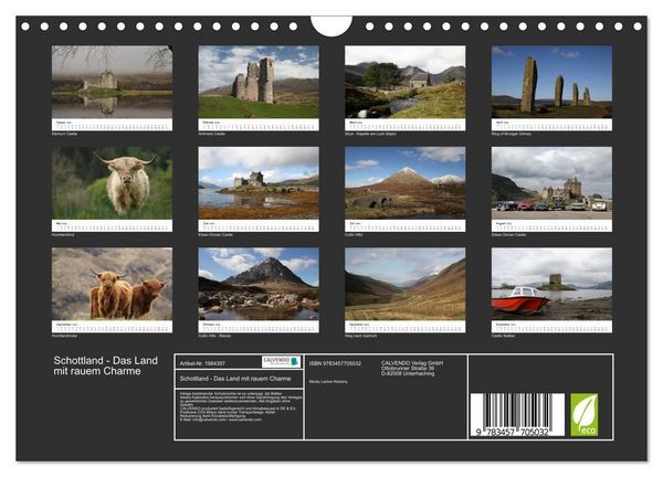 Produktbild: Schottland - Das Land mit rauem Charme (Wandkalender 2026 DIN A4 quer), CALVENDO Monatskalender