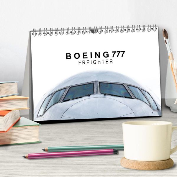 Produktbild: Boeing 777 Freighter (Tischkalender 2026 DIN A5 quer), CALVENDO Monatskalender