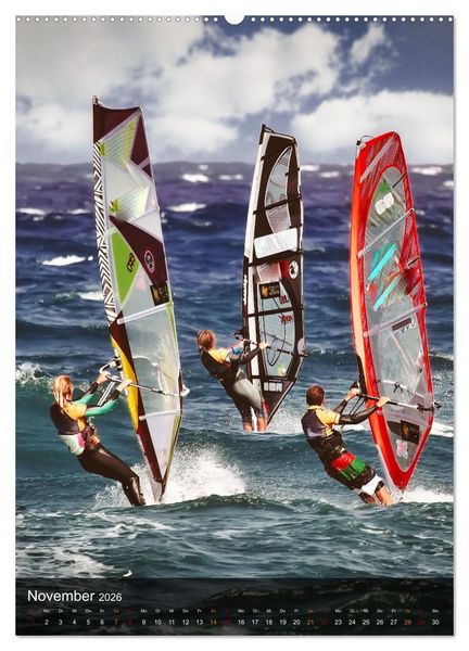 Produktbild: Windsurfing - Wind und Wellen (hochwertiger Premium Wandkalender 2026 DIN A2 hoch), Kunstdruck in Hochglanz