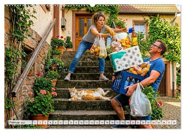 Produktbild: Typisch Katze! - Katzenalltag: Wir sind nur das Personal (Wandkalender 2027 DIN A2 quer), CALVENDO Monatskalender