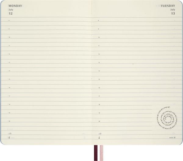 Produktbild: Moleskine Alice im Wunderland 12 Monate Tageskalender 2027, L/A5, 1 Tag = 1 Seite, fester Einband
