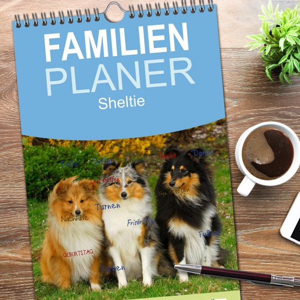 Produktbild: Familienplaner 2026 - Sheltie 2026 mit 5 Spalten (Wandkalender, 21 x 45 cm) CALVENDO