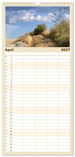 Produktbild: Familienplaner 2027 - Crete Senesi - Highlights einer einzigartigen Region mit 5 Spalten (Wandkalender, 21 x 45 cm) CALVENDO